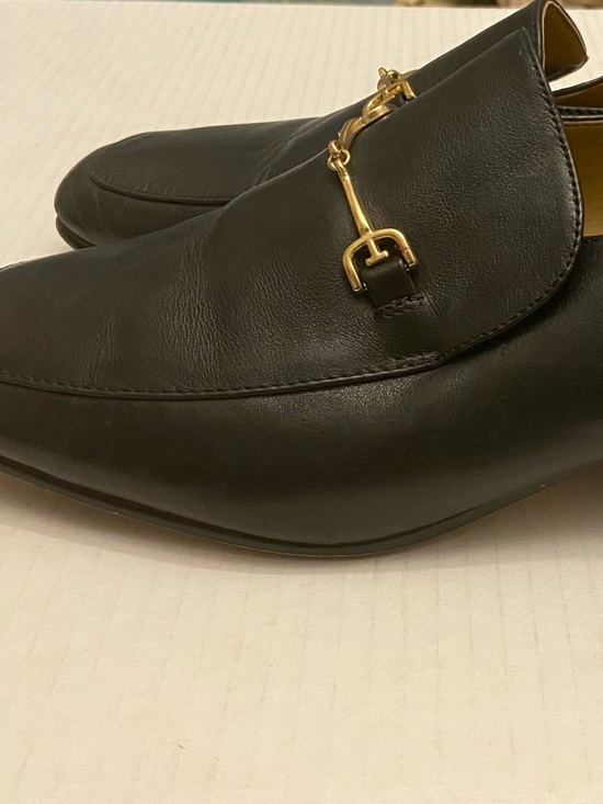 Sam Edelman Dark Navy Almond Toe Horse Leather Bit Loafer Shoes Size 8. - Picture 5 of 14